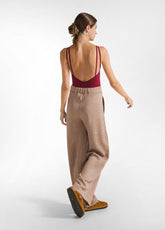 LUREX PALAZZO PANTS - BROWN - HAZELNUT | DEHA