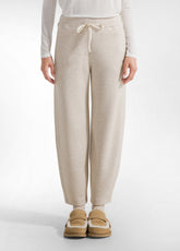 LUREX CARROT-FIT PANTS - WHITE - CREAM | DEHA