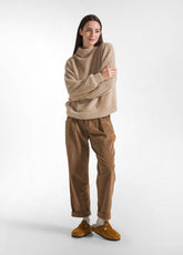 FELPA SOFFICE COLLO ASIMMETRICO OTHER - HONEY | DEHA