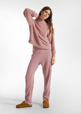 FLAUSCHIG SWEATSHIRT MIT STEHKRAGEN - PINK - MISTY ROSE | DEHA