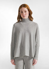 PULLOVER COLLO ALTO MISTO LANA GRIGIO - Felpe e Maglie - Outlet | DEHA