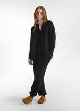 STRICKHOSE AUS WOLLGEMISCH - SCHWARZ - Hosen - Outlet | DEHA