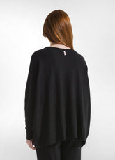 LOOSE PULLOVER AUS WOLLGEMISCH - SCHWARZ - BLACK | DEHA