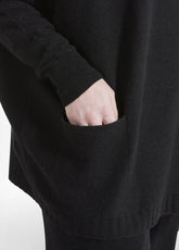 LOOSE PULLOVER AUS WOLLGEMISCH - SCHWARZ - BLACK | DEHA