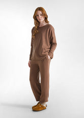 PULLOVER AMPIO MISTO LANA MARRONE - GLACE' BROWN | DEHA