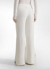 LOUNGE WIDE LEG KNITTED PANTS - WHITE - MILK WHITE | DEHA