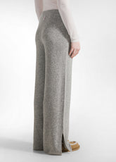 PANTALONE IN MAGLIA GAMBA LARGA GRIGIO - GREY MELANGE | DEHA