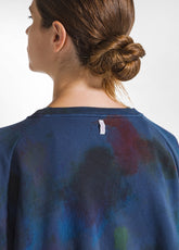ALLOVER COTTON SWEATSHIRT - MULTICOLOR - PAINTED BLUE | DEHA