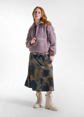 FELPA ORSETTO MEZZA ZIP VIOLA - LILAC | DEHA