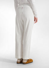 CORDHOSE MIT FALTEN - WEISS - MILK WHITE | DEHA