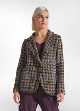 BLAZER IN TWEED BOUCLE' MARRONE - Giacche e Giubbotti - Outlet | DEHA