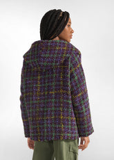 BOUCLE' TWEED MANTEL - LILA - PURPLE CHECKS | DEHA