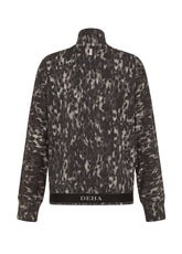 FELPA CON ZIP STAMPA ANIMALIER GRIGIO - Felpe e Maglie - Outlet | DEHA