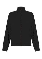 FELPA CON ZIP COLLO ALTO CON LOGO NERO - Outlet | DEHA