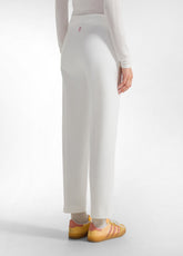 STRUKTURIERTER GERADE-HOSE - WEISS - MILK WHITE | DEHA