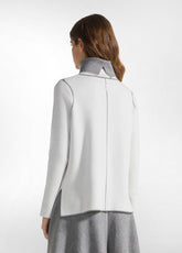ZWEIFARBIG STEHKRAGEN-PULLOVER - WEISS - MILK WHITE | DEHA