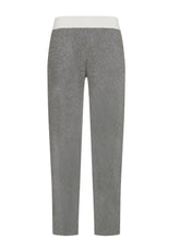 ZWEIFARBIGE GERADE STICKHOSE - GRAU - SILVER GRAY | DEHA