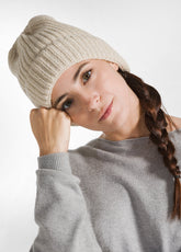 WOOL BLENDED LUREX BEANIE - WHITE - Accessories - Outlet | DEHA