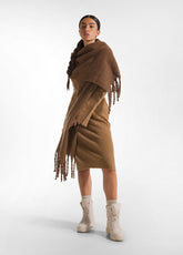 FRINGED SOFT SCARF - BROWN - Accessories - Outlet | DEHA