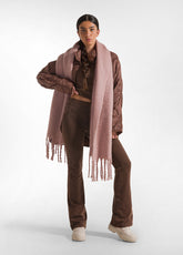 SCIARPA CON FRANGE ROSA - MISTY ROSE | DEHA