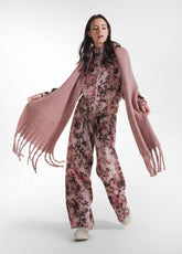 SCIARPA CON FRANGE ROSA - MISTY ROSE | DEHA