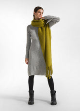 SCIARPA CON FRANGE VERDE - LIME GREEN | DEHA