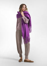 SCIARPA CON FRANGE VIOLA - VIOLET | DEHA