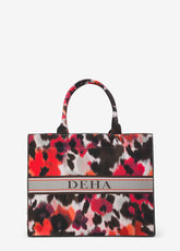 BORSA EFFETTO SCUBA STAMPATA ROSSO - WATERCOLOR RED | DEHA