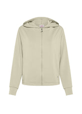 SOFT TOUCH FULL ZIP HOODIE - BEIGE - BEIGE | DEHA