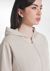 SOFT TOUCH FULL ZIP HOODIE - BEIGE - BEIGE | DEHA