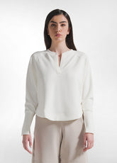 SOFT TOUCH CREWNECK SWEATSHIRT - WHITE - Knitwear - Outlet | DEHA