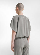 SOFT TOUCH HALF SLEEVES SWEATSHIRT - GREEN - SAGE GREEN | DEHA