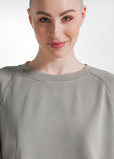 SOFT TOUCH HALF SLEEVES SWEATSHIRT - GREEN - SAGE GREEN | DEHA