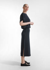 SOFT TOUCH LONG SKIRT - BLACK - Dresses, skirts, and suits - Outlet | DEHA