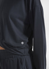 FELPA CON NODO IN JERSEY MODAL NERO - BLACK | DEHA