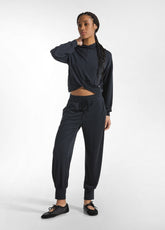 PANTALONE JOGGER IN JERSEY MODAL NERO - BLACK | DEHA