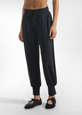 MODAL JERSEY JOGGER PANTS - BLACK - BLACK | DEHA