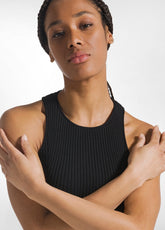 RAYON KNITTED TOP - BLACK - BLACK | DEHA