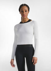 RAYON KNITTED WRAP SWEATER - WHITE - MILK WHITE | DEHA