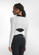 RAYON KNITTED WRAP SWEATER - WHITE - MILK WHITE | DEHA