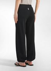 RAYON KNITTED JOGGER PANTS - BLACK - Pants - Outlet | DEHA