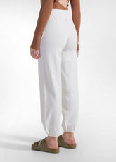 PANTALONE JOGGER A MAGLIA DI RAYON BIANCO - MILK WHITE | DEHA
