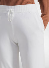 RAYON KNITTED JOGGER PANTS - WHITE - Pants - Outlet | DEHA