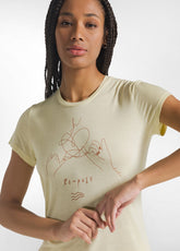 GRAPHIC YOGA VISCOSE T-SHIRT - YELLOW - PASTEL YELLOW | DEHA