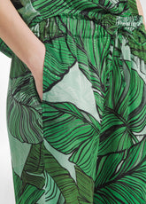 ALLOVER SATIN JOGGER PANTS - GREEN - Pants - Outlet | DEHA