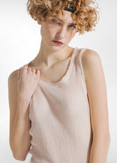 CANOTTA IN VISCOSA E SETA ROSA - LIGHT PINK | DEHA