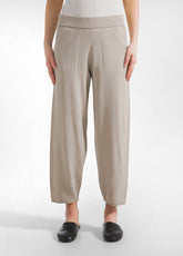 STRICK-HOSE AUS LEINEN UND BAUMWOLL - BEIGE - BEIGE | DEHA