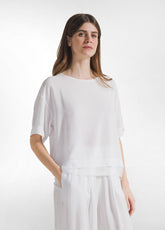 BLUSA IN MUSSOLA DI VISCOSA BIANCO - WHITE | DEHA