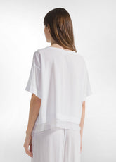 BLUSA IN MUSSOLA DI VISCOSA BIANCO - WHITE | DEHA