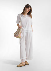 BLUSA IN MUSSOLA DI VISCOSA BIANCO - WHITE | DEHA